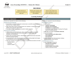 Science for Citizens 11 with elaborations - BC Curriculum