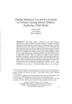 Daring, Substance Use and Involvement in Violence Among School