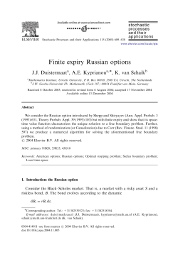 Finite expiry Russian options