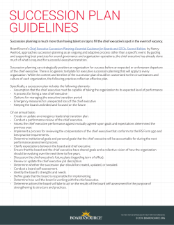BoardSouce &ndash; Succession Plan Guidelines