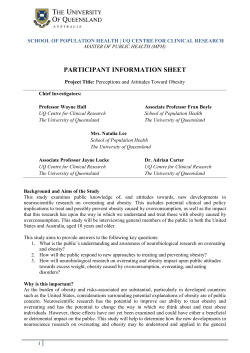 participant information sheet - UQ Centre for Clinical Research
