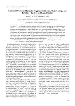 Molecular Structure of Isotactic Polypropylene Formed from