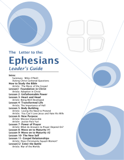 Ephesians - Cru at UNC