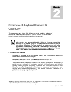Overview of Asylum Standard - Human Rights Initiative of North Texas