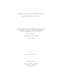 pereiro`s recollections of the ponape uprising