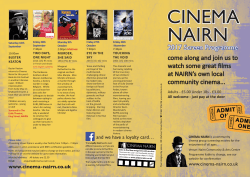 our 2017 programme of films