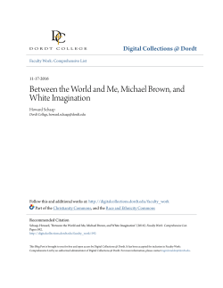Between the World and Me, Michael Brown, and White Imagination
