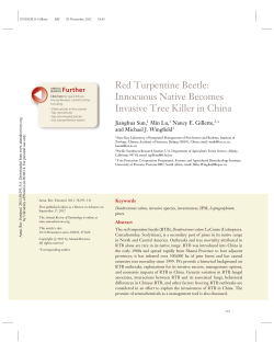 Red Turpentine Beetle: Innocuous Native Becomes Invasive