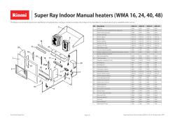 Super Ray Indoor Manual heaters (WMA 16, 24, 40, 48)