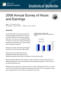 2009 Annual Survey of Hours and Earnings