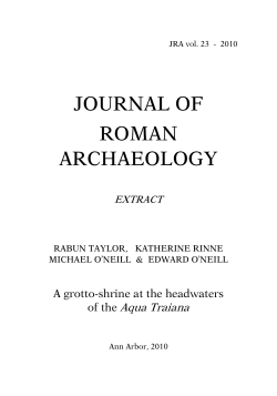 A Grotto-Shrine at the headwaters of the Aqua Traiana