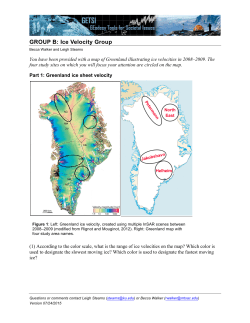 GROUP B: Ice Velocity Group