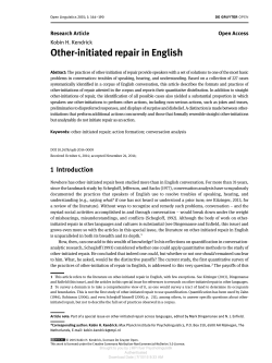 Other-initiated repair in English