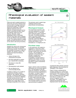 Rheological evaluation of sealant materials