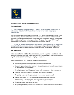 Bilingual Payroll and Benefits Administrator Company Profile CLV