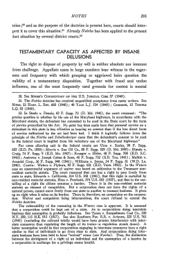 testamentary capacity as affected by insane delusions