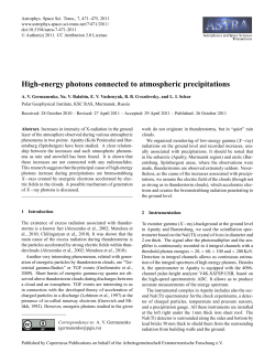 High-energy photons connected to atmospheric precipitations