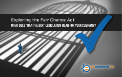 Exploring the Fair Chance Act What Does &ldquo;Ban