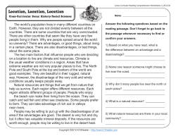 3rd Grade Reading Comprehension Worksheets