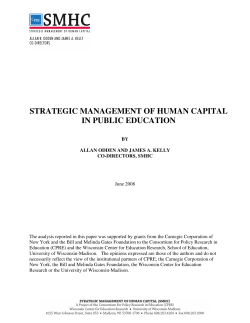 strategic management of human capital in public