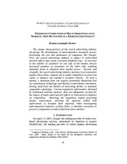 Preserving Competition in Multi-Sided Innovative Markets: How Do