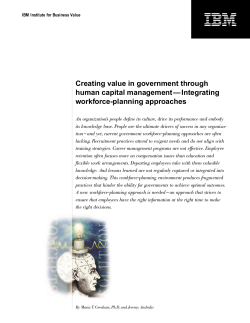 Creating value in government through human capital