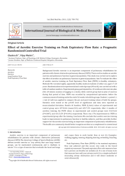 Effect of aerobic exercise training on peak expiratory flow rate: a