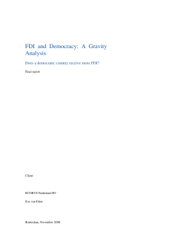FDI and Democracy: A Gravity Analysis