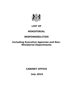 CABINET OFFICE - UK Government Web Archive