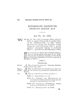 interstate destitute persons relief act.
