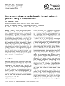 Comparison of microwave satellite humidity data and radiosonde