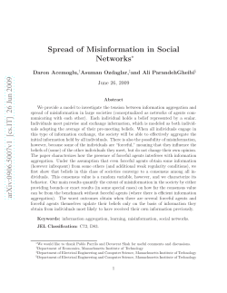 Spread of Misinformation in Social Networks