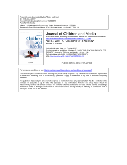 Journal of Children and Media