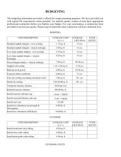 Budgeting Costs