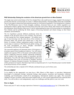 Dating the evolution of the divaricate growth form in New Zealand
