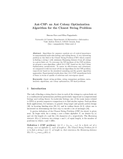 an Ant Colony Optimization Algorithm for the Closest String Problem