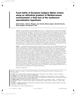 Food habits of European badgers (Meles meles)