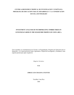 Investment analysis of incorporating timber trees in