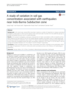 A study of variation in soil gas concentration associated with