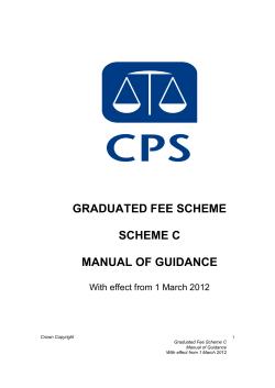 Graduated Fee Scheme C - Manual of Guidance