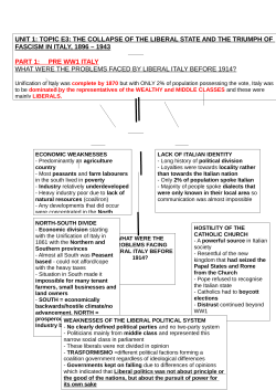 unit 1: topic e3: the collapse of the liberal state and the triumph of