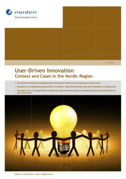 User-Driven Innovation