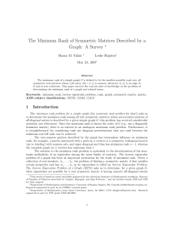 The Minimum Rank of Symmetric Matrices Described by a Graph: A