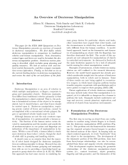 An Overview of Dexterous Manipulation