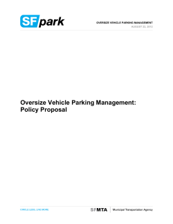 Oversize Vehicle Parking Management Policy Proposal (Aug 2012)