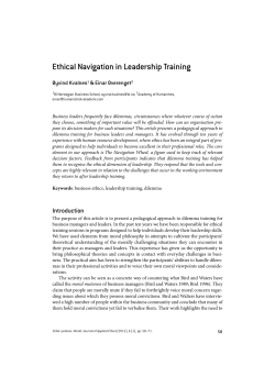 Ethical Navigation in Leadership Training