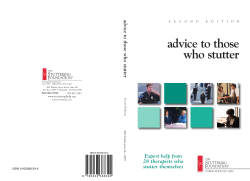 Advice to Those Who Stutter