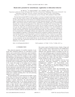 Bond-order potential for molybdenum: Application to dislocation