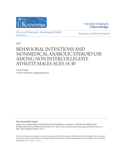 behavioral intentions and nonmedical anabolic