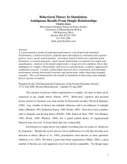 Behavioral Theory In Simulation: Ambiguous Results From Simple